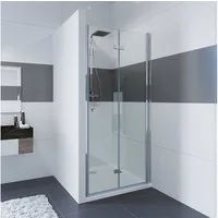 IMPTS Dusch-Drehtür Dusche Nische Duschtür Nischendusche, 70x185 cm, Sicherheitsglas, (mit hochwertigen Aluminiumprofilen in Chrome) Duschtür Faltbar Falttür Dusche Duschkabine Faltdusche