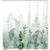 M&W DAS DESIGN Duschvorhang Shower curtains Anti schimmel Waschbar ​​180x200 Duschvorhang grün