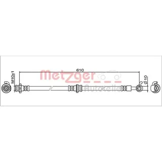 Metzger Bremsschlauch vorne links Nissan Micra K14