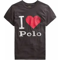 Polo Ralph Lauren T-Shirt Big Heart Loose Fit Baumwolle Destroyed-Effekte mit Vintage-Effekt