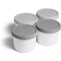 Springlane Thermobehälter für Speiseeis, verschiedene Variationen, Kunststoff, 2er-Set Grau, 400 ml, doppelwandig