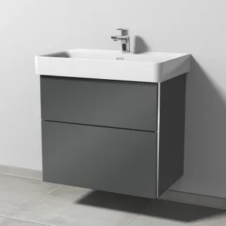 Sanipa 3way Waschtischunterbau zu Laufen Pro S Waschtisch mit 2 Auszügen, Anthrazit-Glanz BS76879