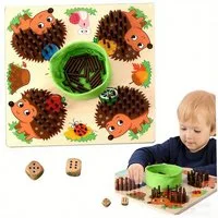 Zaewry Lernspielzeug Holz-Steckspiel,Montessori-Spielzeug,Feinmotorik, Familienreisespiel, Kerplunk-Spiel für Kinder, pädagogisches Zählspielzeug,Mathe