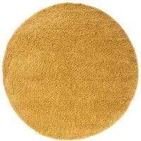 Tapiso Hochflor-Teppich ESSENCE, rund, Höhe: 40 mm, Wohnzimmer, Schlafzimmer, Hochflor, Einfarbig