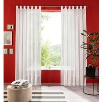 OTTO home Gardine XANA (1 St), Schlaufen, transparent, Voile, Bestseller, einfarbig, 1 Schal, pflegeleicht, preiswert!