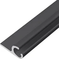 LYSEL® U-Laufschiene Kederschiene Kederleiste Aluminium 45° schwarz RAL 9005 für 5-9mm Kede, (1-tlg), 1000 x 15 x 30 mm [L x B x H]