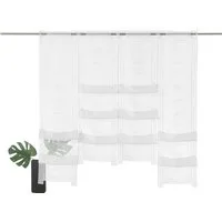 Weckbrodt Scheibengardine Selina (1 St), Stangendurchzug, transparent, Voile, Hochraff, Gardine, Voile, echte Stickerei, transparent, Store