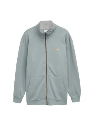 Tom Tailor - Plus Size - Sweatjacke mit Stehkragen grey mint - Gr. - 3XL