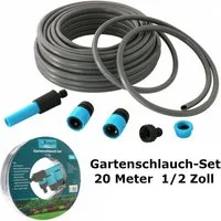 Expo Börse Gartenschlauch Gartenschlauch 20 Meter mit Zubehör 5-teilig Wasserschlauch 1/2"