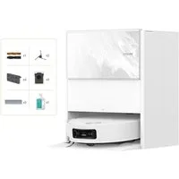 Dreame Saugroboter mit Wischfunktion Aqua10 Ultra Track Complete White, 650 W, mit Beutel, Warmwasser-Wischsystem, überwindet Hindernisse, 25.000 Pa Saugkraft