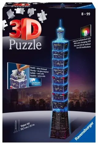 Ravensburger 3D Puzzle 11149 - Taipei 101 bei Nacht [234 Teile]