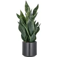 Kunstpflanze Sanseveria Grey Stripe, Creativ green, Höhe 66 cm, im eleganten Pflanzgefäß