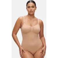 ESTRELL Miederbody Figurformender Body mit String Shapewear Bodysuit Sleeveless Druckknöpfe im Schritt
