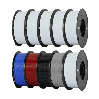 KINGROON PETG 3D Printer Filament 10kg 1.75mm 5KG White 5KG Mix Color High Strength Easy to Print Eco-Friendly No Bubble