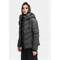 Marikoo Winterjacke Sahnemausii mit abnehmbarer Kapuze und hohem Kragen