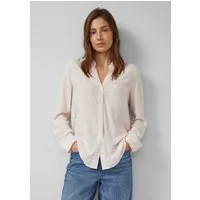 s.Oliver Langarmbluse Bluse Fließende Streifenbluse aus Viskose mit Turn-up
