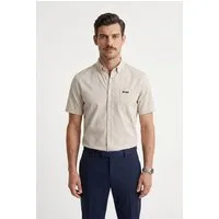 BOSS GREEN Kurzarmhemd Motion S Regular Fit, Button-down-Kragen, Kurzarm, Logo-Stickerei