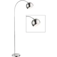 GLOBO LIGHTING LED Stehlampe, Leuchtmittel inklusive, Warmweiß, Stehleuchte Bogenstehlampe Beistellleuchte 1 flammig chrom LED