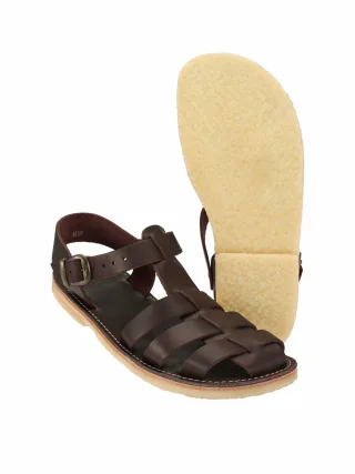 Duckfeet Herren Römersandale Ringkobing Braun Obermaterial und Decksohle: terracare® Performance-Leder