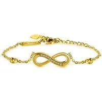 Kim Johanson Armband Infinity aus Edelstahl (1-tlg), mit funkelnden Zirkonia - Eleganz für die Ewigkeit