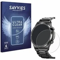 Savvies Displayschutzfolie Schutzfolie für Banlvs Smartwatch 1.39", 6 Stück, Displayschutz Schutz Folie Klar Transparent