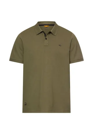 camel active - Poloshirt mit Druckknöpfen deep olive - Gr. - M