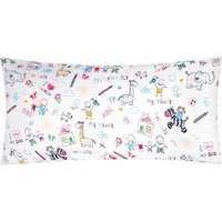Heubergshop Kissenbezug, (1 Stück), 40x80cm - Familie Tiere gemalt Baumwolle Kinder (1 x My-Family-40x80)