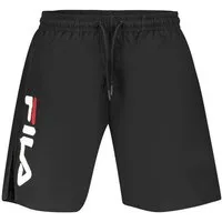 Fila Badeshorts Herren-Badehose Schwarz: Komfortable Badeboxer mit Elastikbund