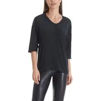 Marc Cain Langarmbluse "Collection Essential" Premium Damenmode Blusenshirt aus Material-Mix