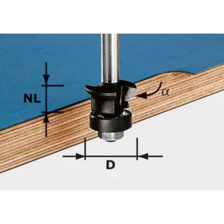 Festool Fase-Bündigfräser HW S8 D24/0° +45° - 491026
