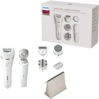 Philips Epilierer Beauty Set Series 9000 BRE770/92, Aufsätze: 5 St., inkl. Gesichtshaarentferner und Tasche, Nass-und Trockenfunktion