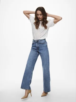 ONLY - ONLJUICY HW WIDE LEG DNM REA365 NOOS Medium Blue Denim - Gr. - 34