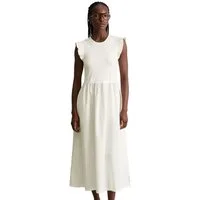 Marc O'Polo DENIM Jerseykleid mit Baumwoll-Popelinerock
