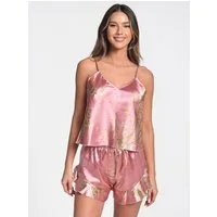 Elegant Love Shorty Loungewear: Pyjama mit Blumendruck - Nachtwäsche Set (Set, 2 tlg., 2 Stück) Dessous, Nachthemd Set