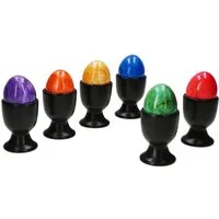 MamboCat Eierbecher 6x Panther Eierbecher schwarz Steingut für 6 Personen Frühstück