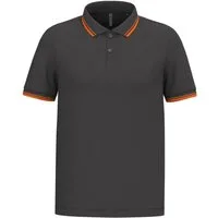 Kariban Poloshirt Polohemd für Herren mit kurzen Ärmeln und kontrastfarbenen P