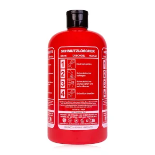 Duschgel | Accentra | SCHMUTZLÖSCHER Flasche in Feuerlöscher-Optik | 500 ml | Duft: Musk | Farbe: rot/weiß | parabenfrei | vegan | Feuerwehr-Geschenk