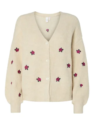 Y.A.S - YASFLEUR LS KNIT CARDIGAN S. NOOS birch - Gr. - L