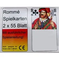 Gravidus Spiel 2x55 Romme Spielkarten Set