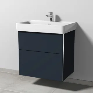 Sanipa 3way Waschtischunterbau zu Laufen Pro S Waschtisch mit 2 Auszügen, Marine-Matt BP7671R