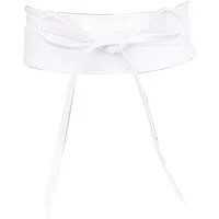 MIRROSI Taillengürtel Wickelgürtel aus Echtleder, Schleife mit breitem Bund (mit breitem Bund zum Wickeln, 7cm Breit, 265cm lang) OBi Gürtel, Bindegürtel, Schnürgürtel, Wickelgürtel