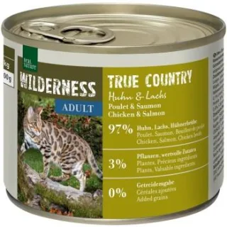 REAL NATURE WILDERNESS Nassfutter Katze, Adult True Country, Huhn und Lachs 24x200 g