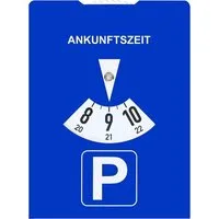 Kaiser24 Parkscheibe Papp-Parkscheibe aus Karton, StVO-konform, Blau, 11 x 15 cm (10-St)
