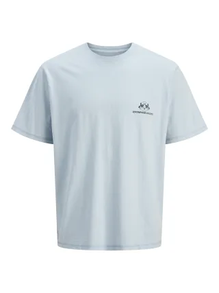 JACK&JONES - JORLIVERPOOL PRINT TEE SS CREW NECK TG skyway - Gr. - XL