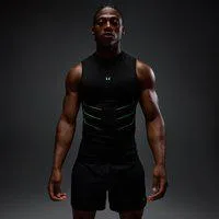 MP Herren Hero Muscle Fit Nahtloses Tank-Top - Vintage-Schwarz/Alpha Green - XXXL