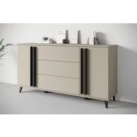 Home affaire Sideboard Helsinki, Kommode mit 2 Türen und 3 Schubladen, Breite 150 cm (1 St), Push-to-Open-Schubladen, höhenverstellbare Einlegeböden