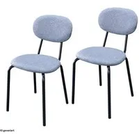 HTI-Living Esszimmerstuhl Stuhl Anella Grau 2er-Set (Set, 2 St), Esszimmerstuhl Besucherstuhl Leinenstoff