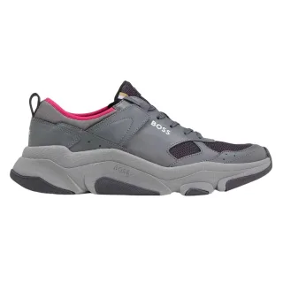 Hugo Boss - Herren Sneaker "Asher", Leder (Grau)