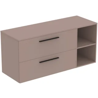 Ideal Standard Möbel-Set 140cm i.life B 2 Auszüge 2 off.Fächer Gr.Schwarz Greige matt, T5760NH T5760NH
