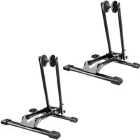 Wellgro Fahrradhalter 2x Fahrradständer - für Vorderrad oder Hinterrad, Stahl